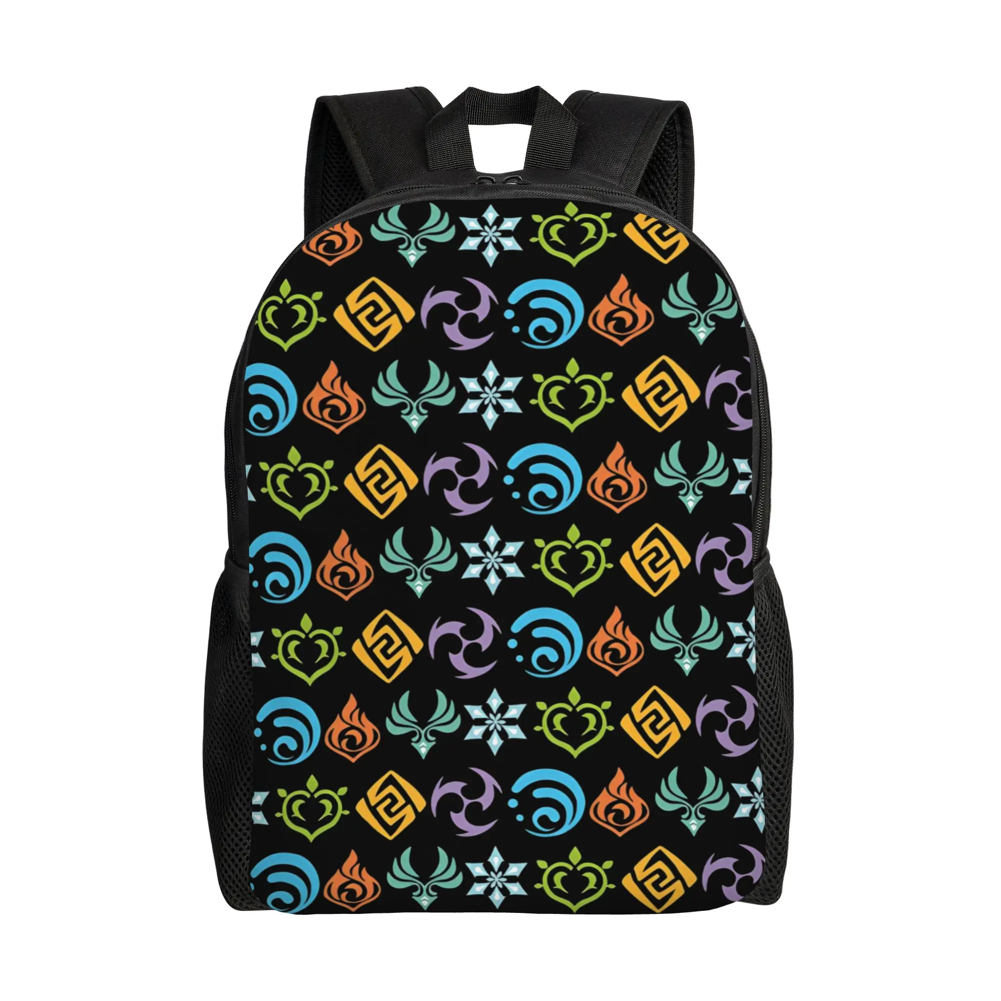 

Рюкзак Genshin Impact Elements Gamer Zhongli: стильный, легкий, для студентов и работы, с эмблемой, городской рюкзак для мужчин и женщин, сумка через плечо для колледжа