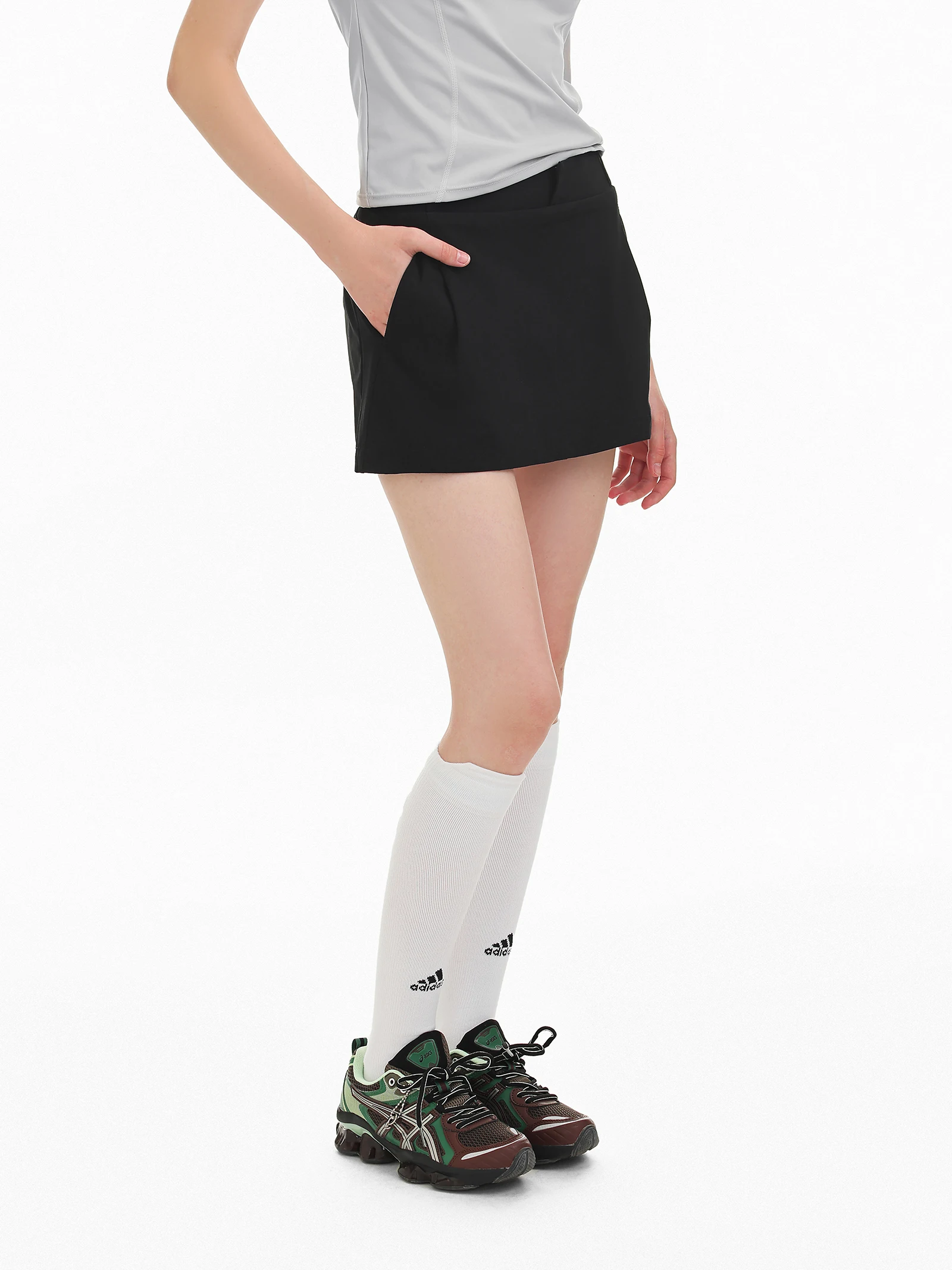 DSU Spring Summer New Comfortable Soft Sports  Skirt Women's Basic Anti-Light A-Line Outdoor Skirt Pants Nylon Fabric
