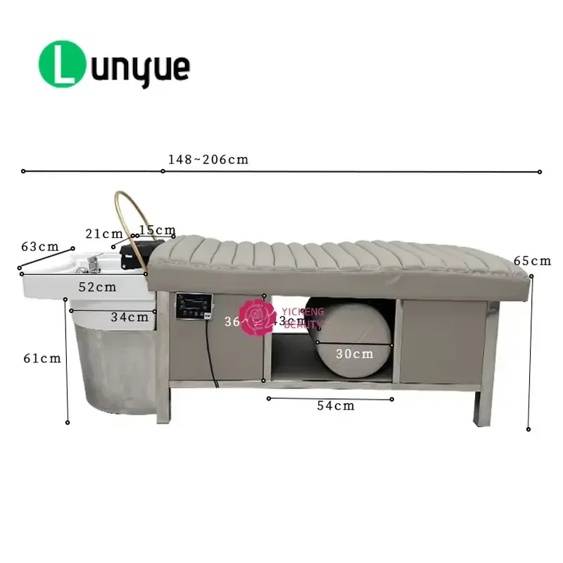 Luxury Full Body Massage Bed Shampoo Spa Chair High Quality Beauty Furniture for Hair Washing Treatment Comfortable