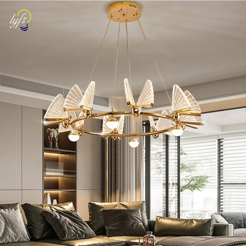 Led Ceiling Chandelier Interior Lighting Hanging Light For Room Decor Living Room Kitchen Bedroom Nordic Crystal Chandelier