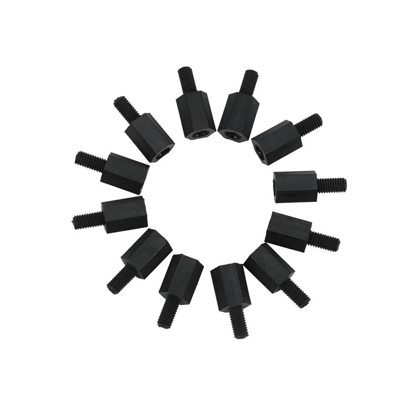 

AA81-1000Pcs M3 Thread 8Mm+6Mm PCB Fixed Nylon Hex Standoff Spacer Pillar