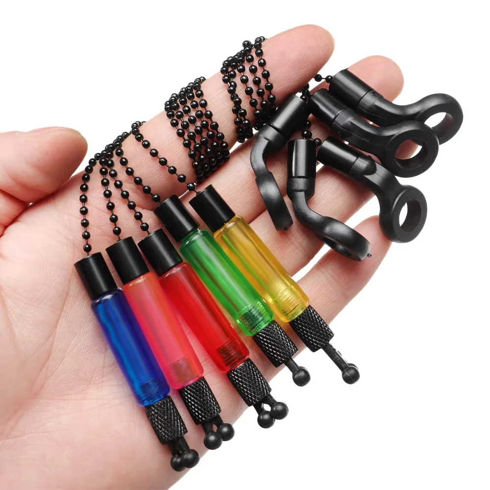 Bite Alarms Carp Fishing Hangers Bobbins Swingers Indicators Fishing Alarm Swinger Steel Chain 4 Color Bite Alarm Fishing Tools