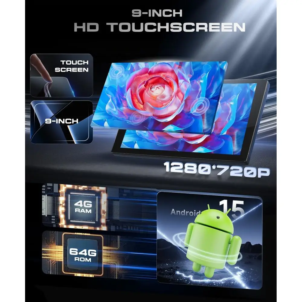 4G+64G for Chevrolet Camaro 2008-2015 Car Radio with Wireless Carplay/Android Auto, 9 Inch 1280 * 720 Android 15 Touch Screen Ca