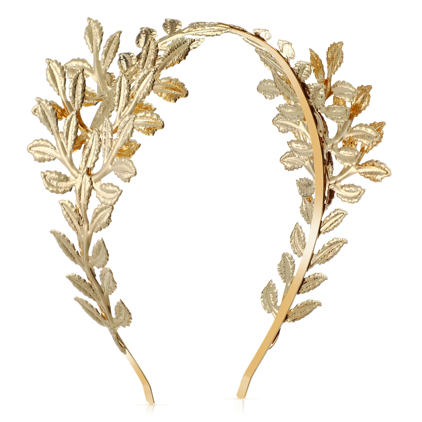 Vintage Bridal Accessories Leaf Headband Baroque Headdress Decorations Gold Bay Gold-Plated