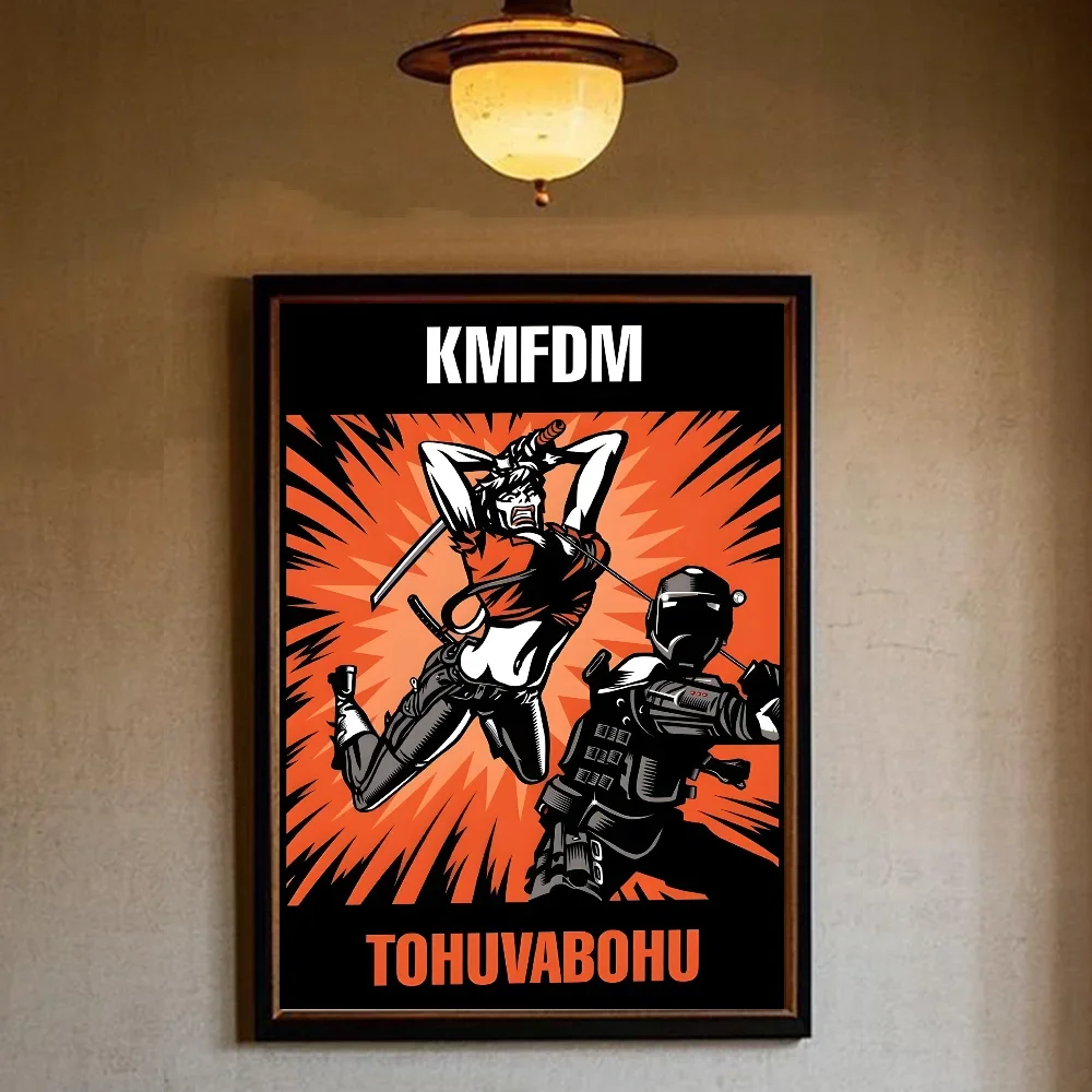 KMFDM الفرقة الجدار ملصق فني غرفة المعيشة بار مقهى غرفة نوم مكتب غرفة نوم المنزل جدار قماش اللوحة الزخرفية
