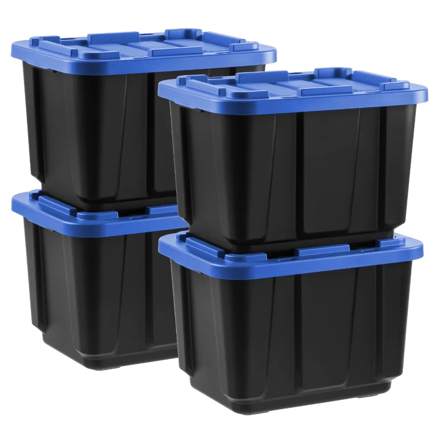 

IRIS 12 Gal. Heavy Duty Plastic Storage Bins with Secure Latching Lids, Stackable Dustproof Totes for Home, Garage, Office Gray