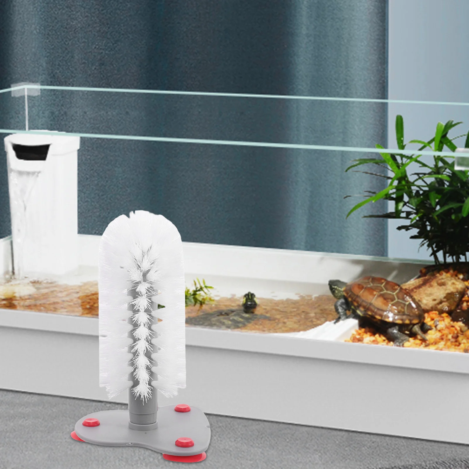 

3Pcs Turtle Tank Cleaning Brush Suction - Shell Scrubbing Tool for Healthy Maintenance in Aquariums and Terrariums