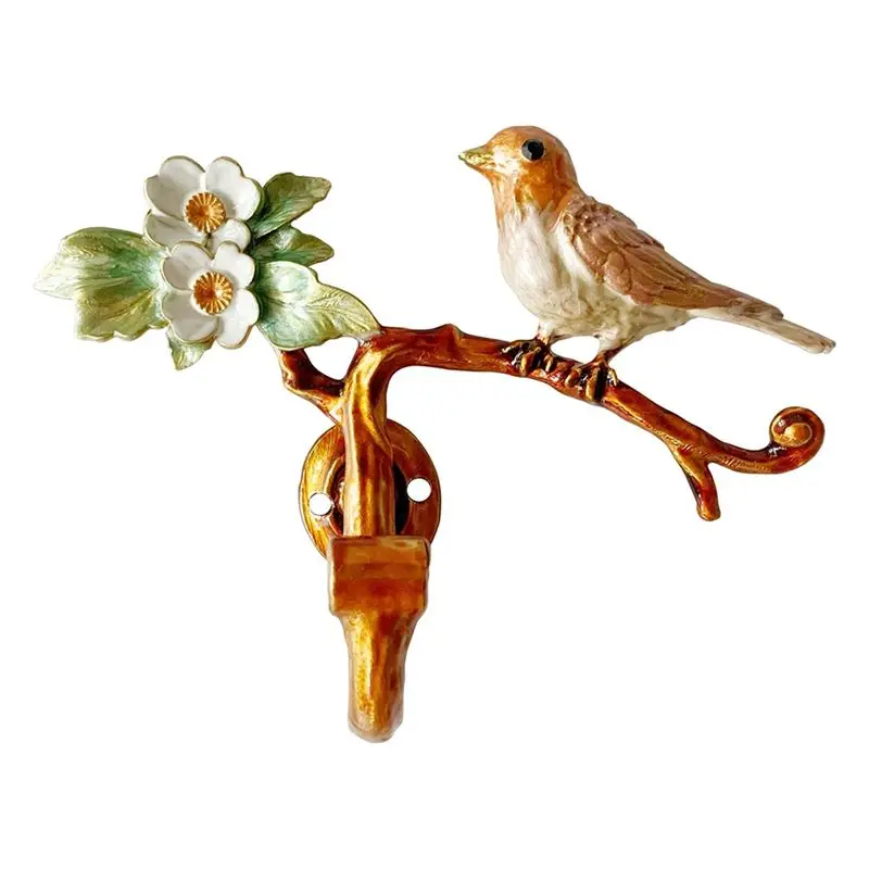 A96K-Decorative Wall Hook Rack Hanger In Bird Shape Vintage Style For Hanging Clothes, Coats Towels Keys Hats-Metal Mounted
