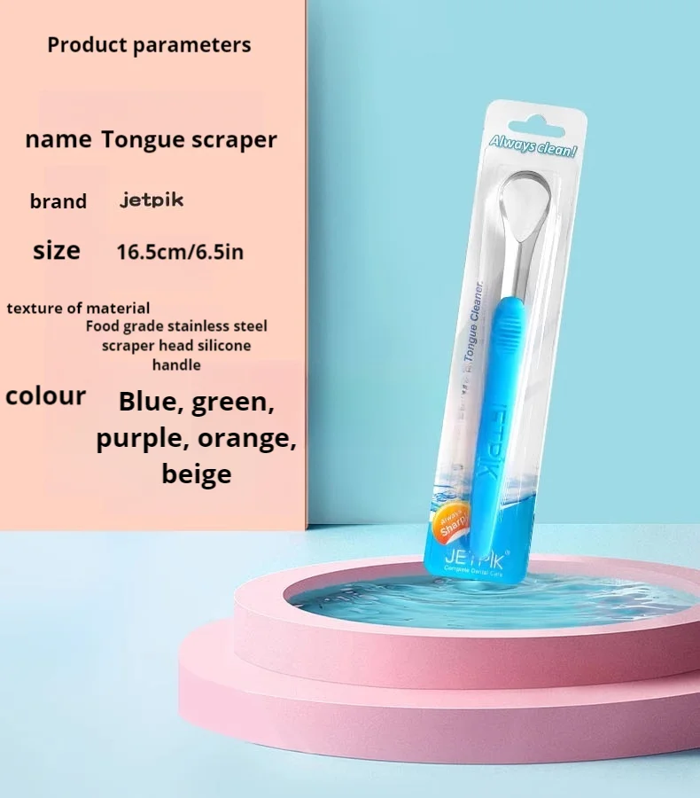 JETPIK Tongue Scraper,Tongue Cleaner Helps Fight Bad Breath Healthy Oral Hygiene Brush