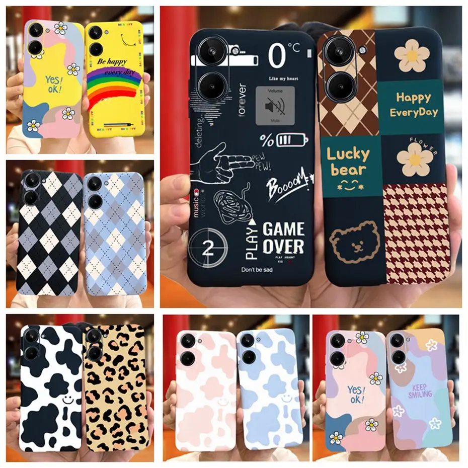 For Realme 10 2022 Lovely Printing Jelly Silicone Case For Realme10 RMX3630 Funda Realme 10 4G Soft TPU Phone Cases