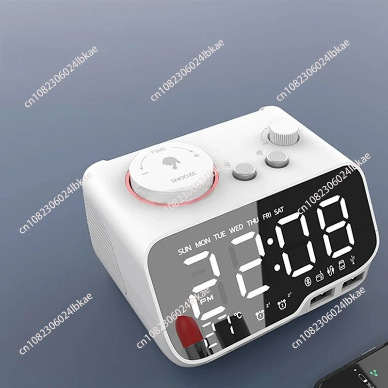 

Bedhead Radio Alarm Clock Sound System Bedroom Clock Bluetooth Speaker USB Connection Phone Charging home 1 piece