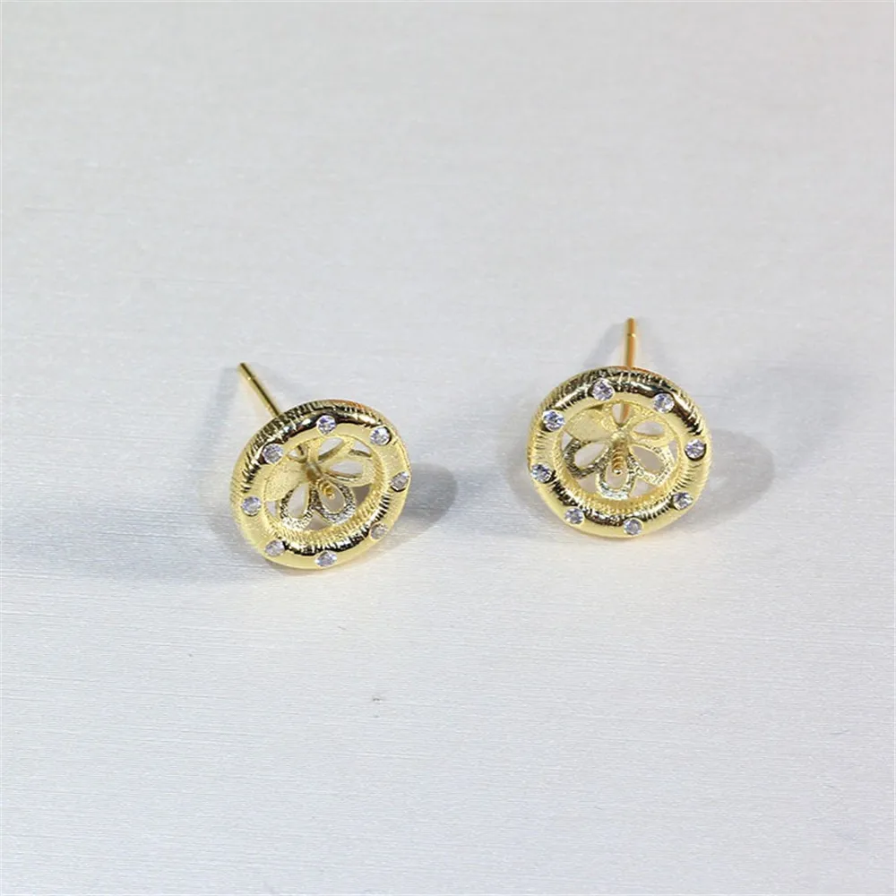 S925 Sterling Silver Pearl Earring Settings DIY Jewelry Making Supplies Blank Earring Posts for Handcrafted Accessories No Pearl