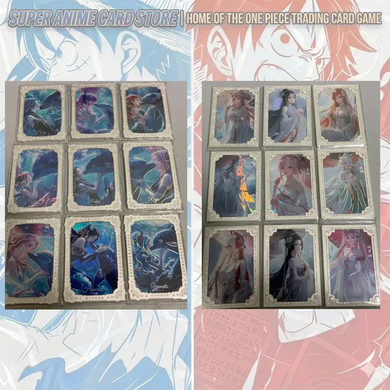 Japanese Anime ONE PIECE Metal Drill Card Yamato Robin  Vinsmoke Reiju Carrot Boa Hancock Shirahoshi Nami Collectible Cards