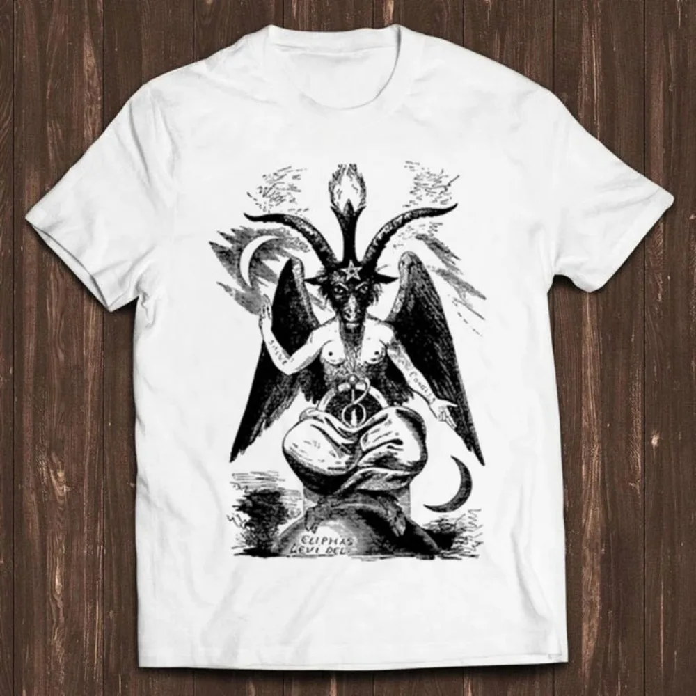 Baphomet of Eliphas Levi Sabbatic Goat of Mendes Occult Retro Cool Top Tee T Shirt  Men Clothing Harajuku Camisetas