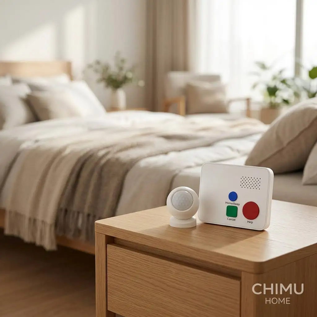 【CHIMU HOME】Smart Intelligent Wellness Guardian Care System with Wireless PIR Sensor One-Touch SOS Panic Call Hub