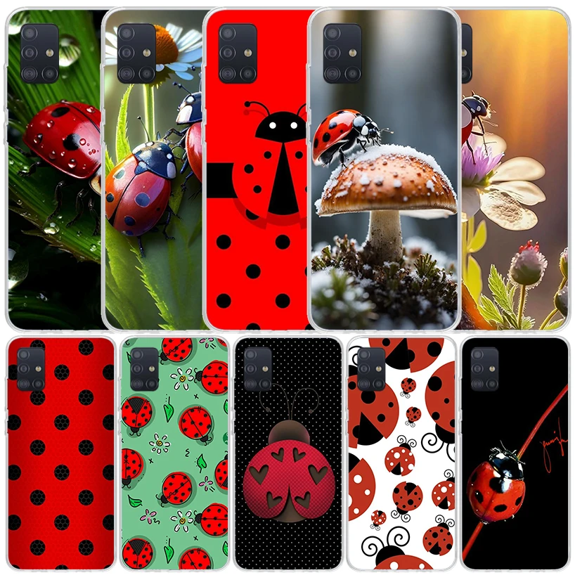 Insect Seven-Star ladybug Phone Case For Samsung Galaxy A51 A50S A41 A40 A31 A30S A21S A20S A20E A11 A10S A71 A70 A6 A7 A8 A9 Pl