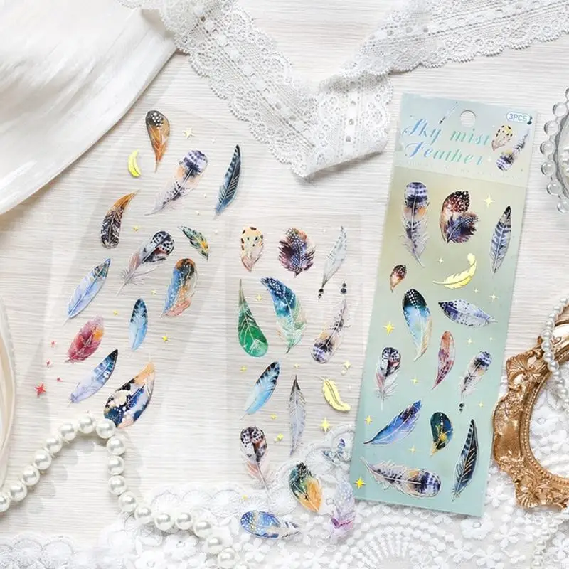 E1PF 반짝이는 장식 스티커 미적 스티커 스크랩북 장식 스티커