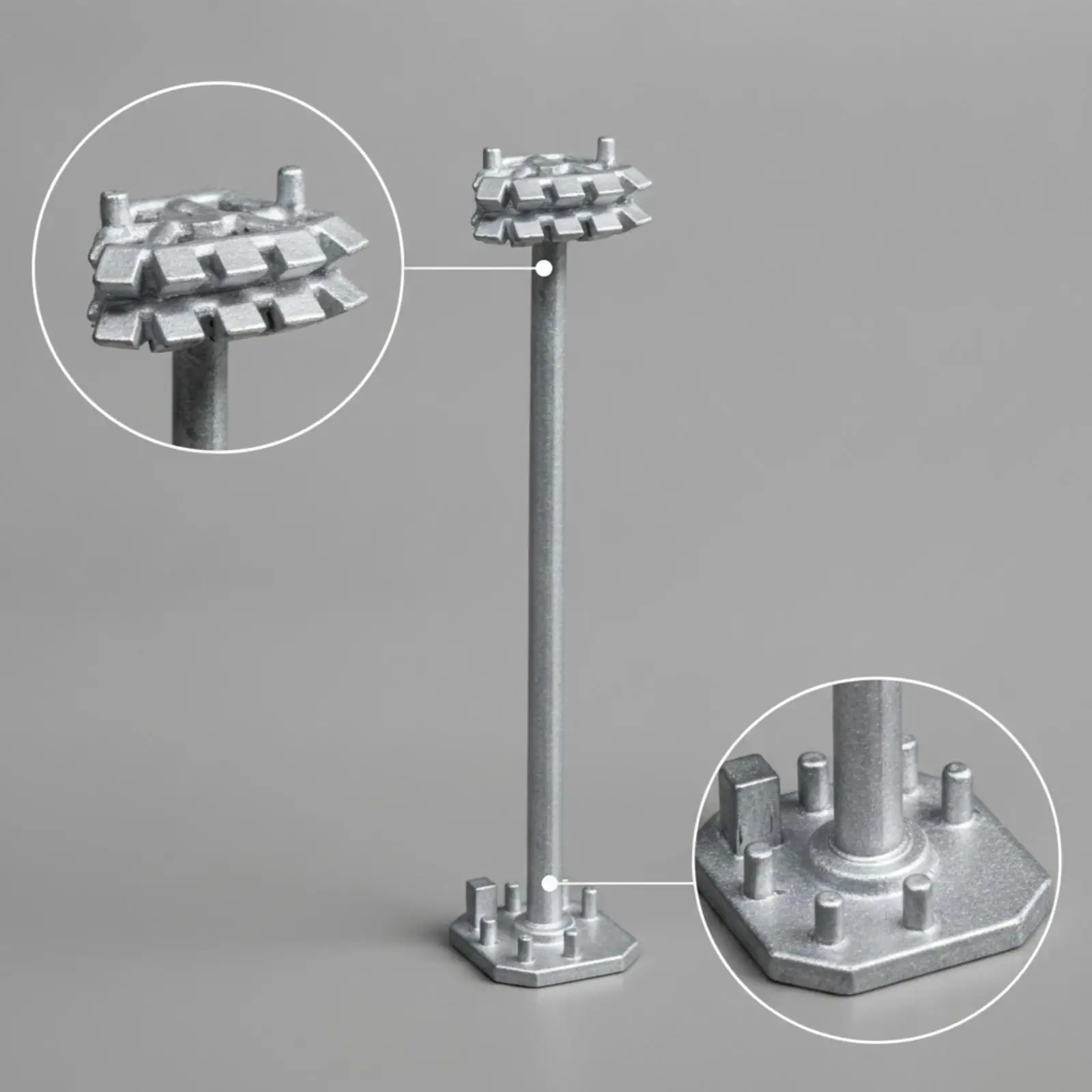 4 Pieces Accessory 1:400 Scale Apron Floodlight Model Miniature for Collectors