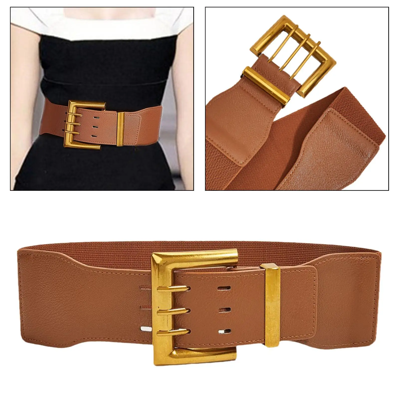 Ceinture large élastique pour femmes, ceinture commissionnée, ceinture de smoking à la mode, ceinture en cuir PU, ceinture de manteau environnemental, ceinture punk pour filles