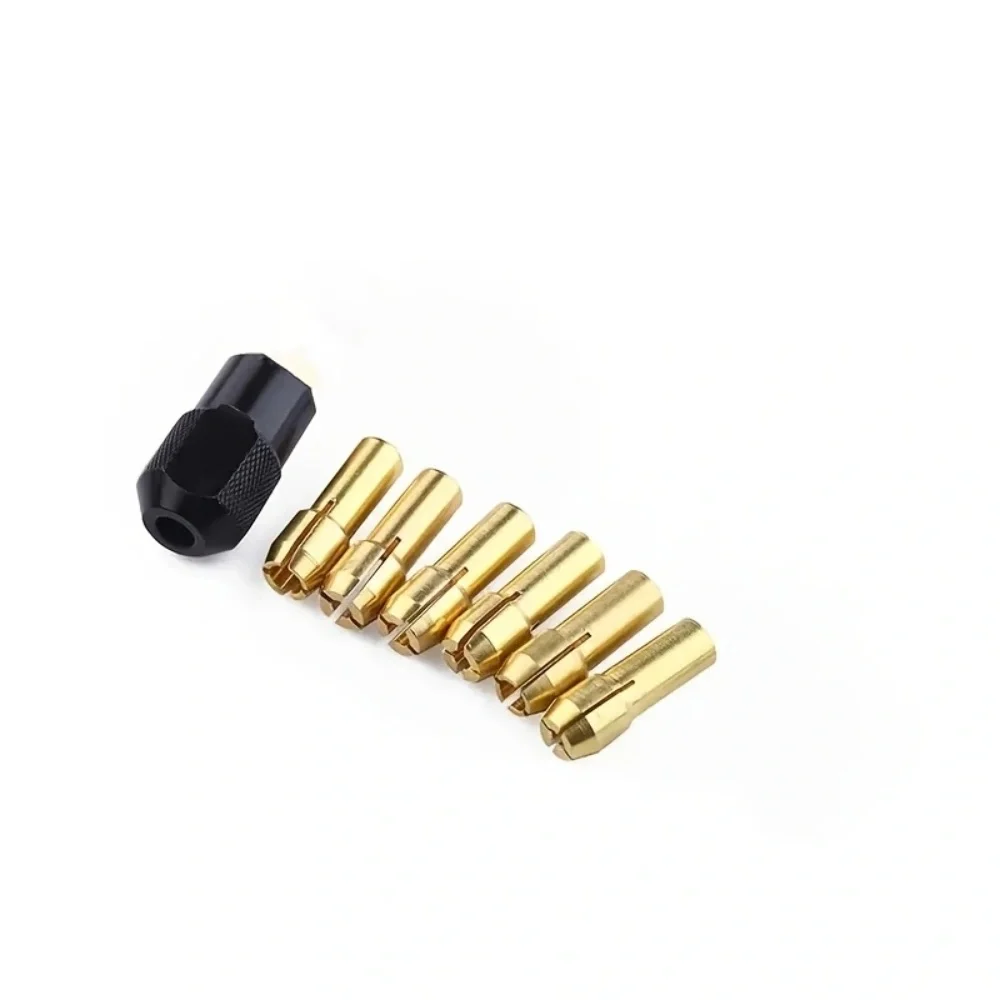 11-Piece Micro Drill Chuck Brass Collet Set, Suitable for Home DIY Repair Tools, Electric Grinder Collet, Collet Nut Set view 2