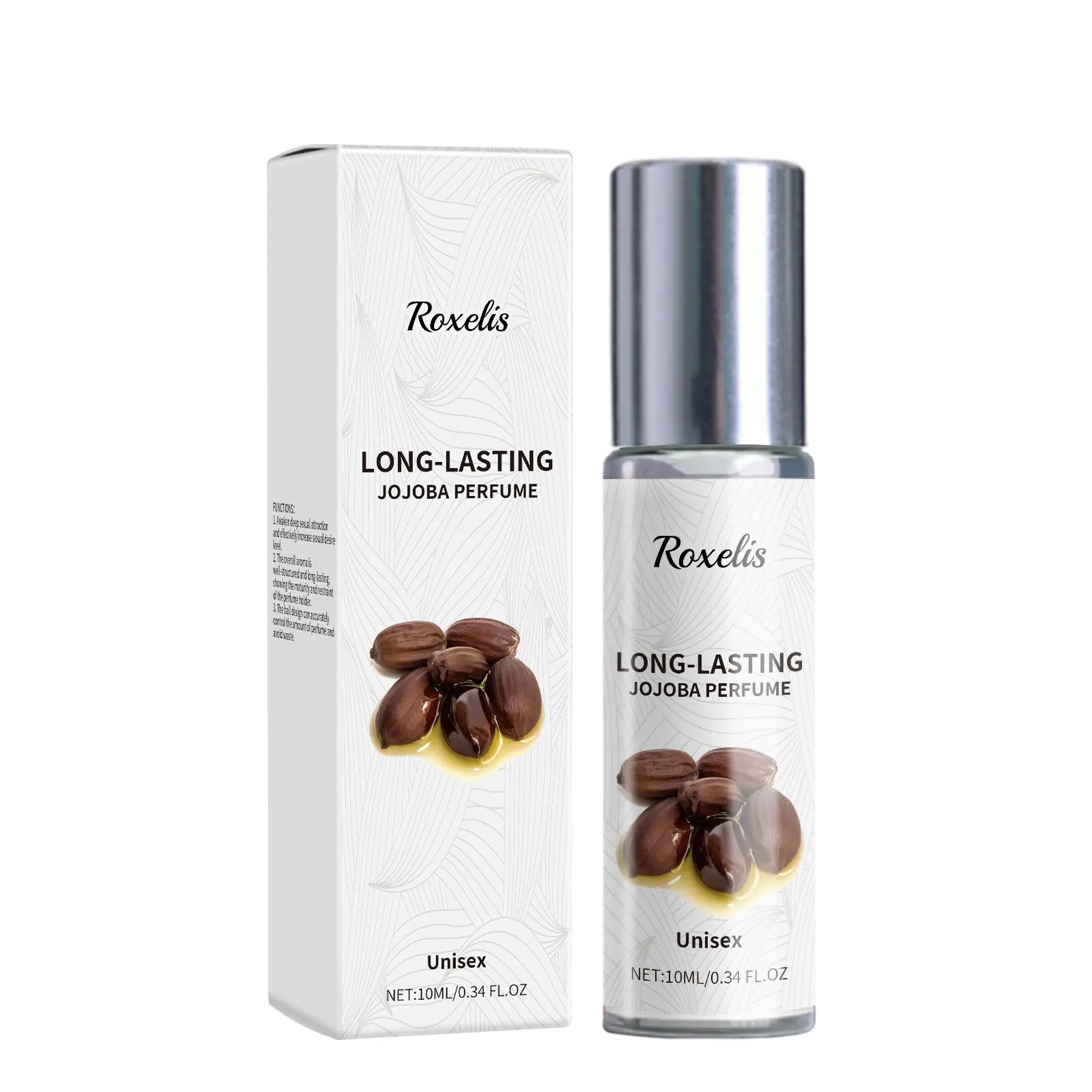 Roxelis jojoba perfume óleo jojoba perfume roll-on colônia fragrância de longa duração fragrância fresca eau de toilette