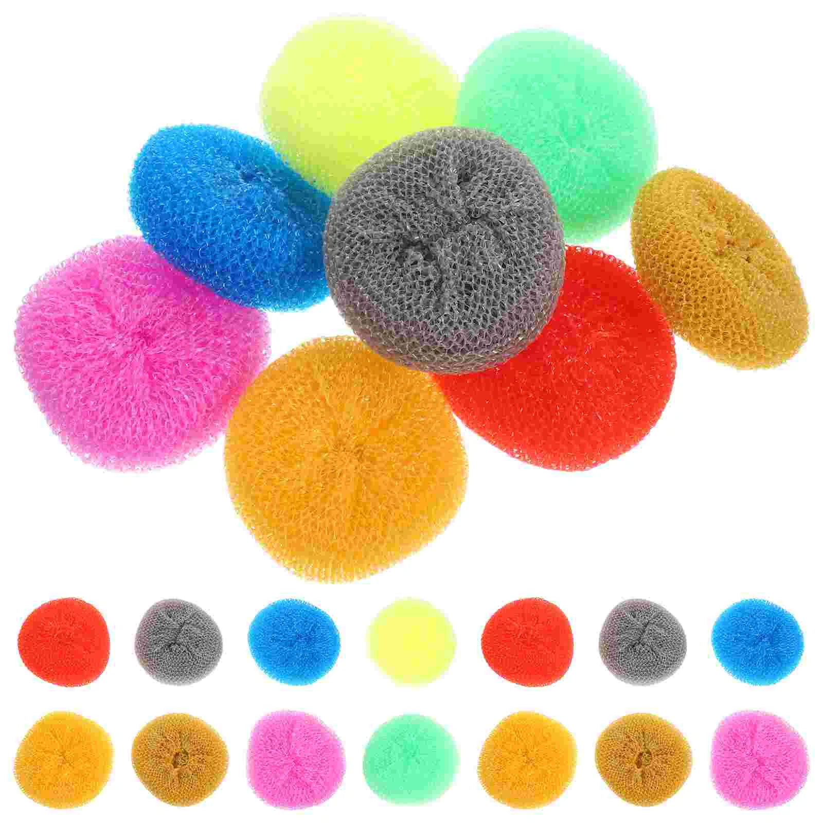 

30 Pcs Kitchen Brush Pieces) Scrubber Scrubbing Pads Dish Scrubbers Cup Steel Wool Reusable Cleaning Balls Pp Dishes for