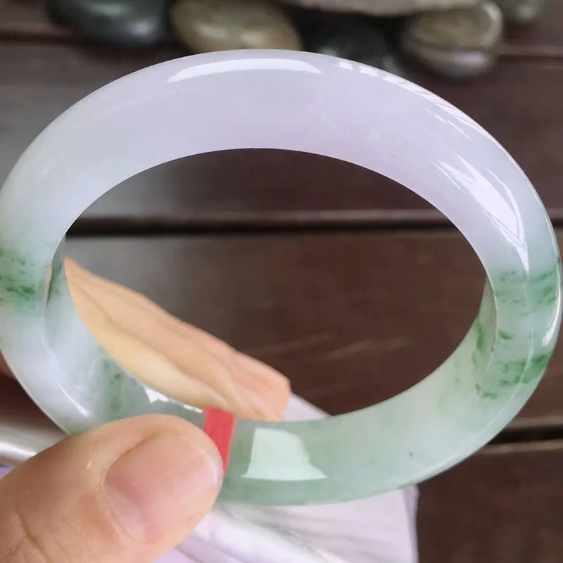 Factory Wholesale Myanmar Natural Emerald a Ice Floating Flower Ring Jade Bracelet