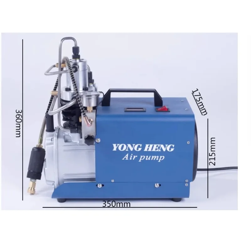 1.8KW High Pressure Air Compressor 30MPa 4500PSI Adjustable Auto-Stop Water Cooling