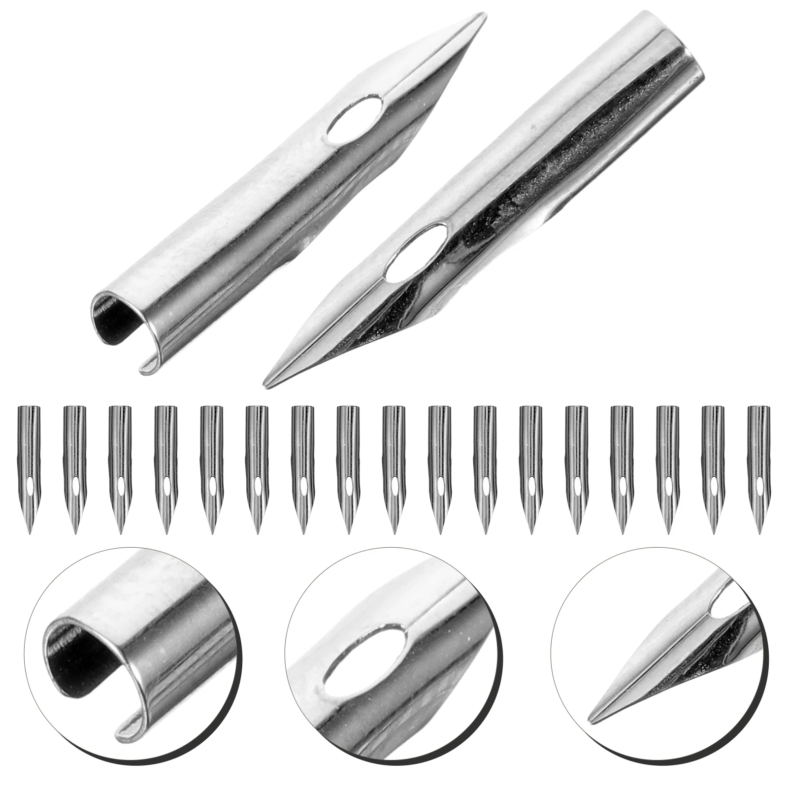 

30pcs Dip Pen Nibs 0.28mm Fine Calligraphy Fountain Replacement Tips for Students Writing Instruments