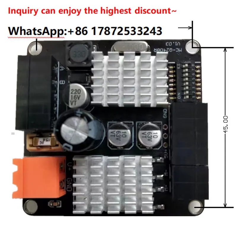 12V/24V/36V DC brushed motor driver control board with limit forward and reverse speed regulation RS485 remote