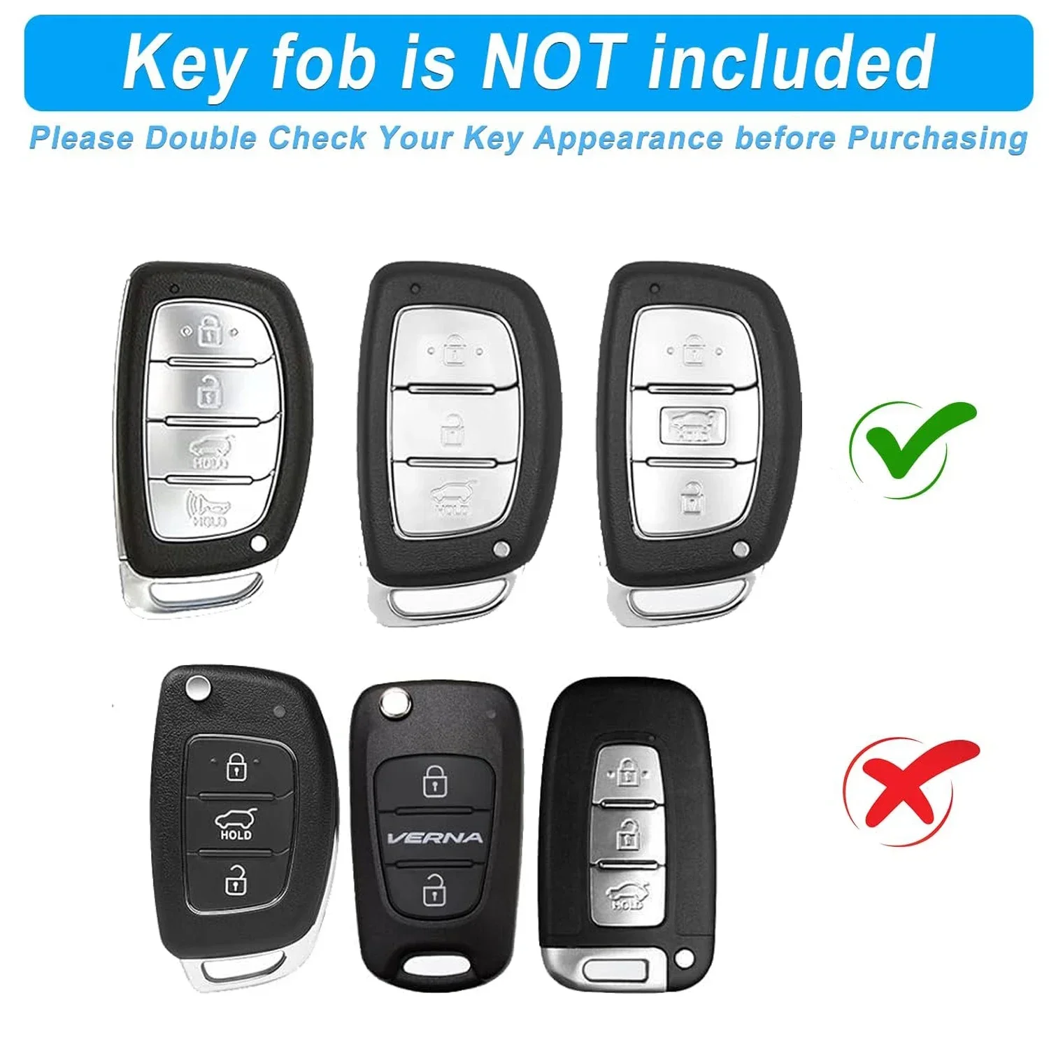 Carbon Fiber Key Fob Cover Shell Fit For Hyundai Sonata Tucson Elantra Santa Key Case Protector For Zinc Alloy with Keychain