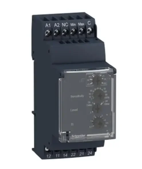 RM35LM33MW Harmony, Modular liquid level control relay, 5 A, 2 CO, 24...240 V AC/DC