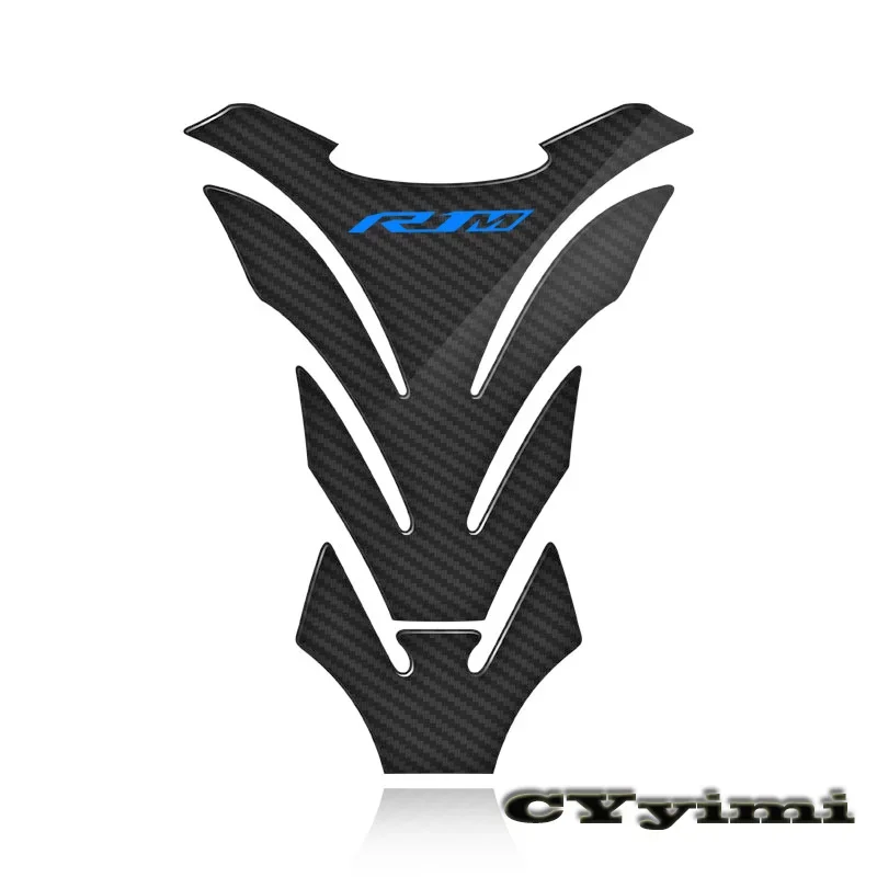 3D Carbon Fiber Motorcycle Fuel Tank Pad Cover Protector Decal Stickers For  YZF R1/R1M  LOGO
