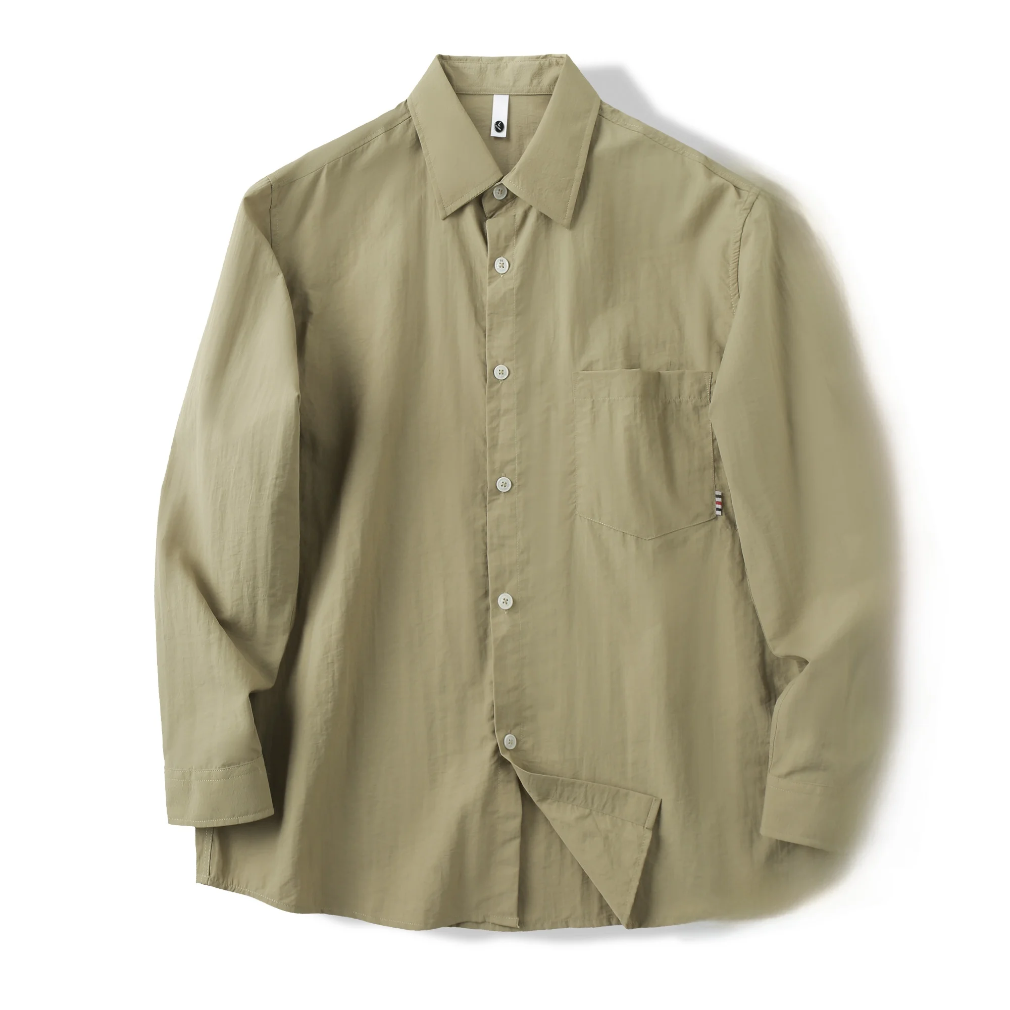 

Легкая дышащая рубашка с длинным рукавом для мужчин, быстросохнущая, для активного отдыха, весна-лето, повседневная, тонкая, универсальная, с защитой от солнца