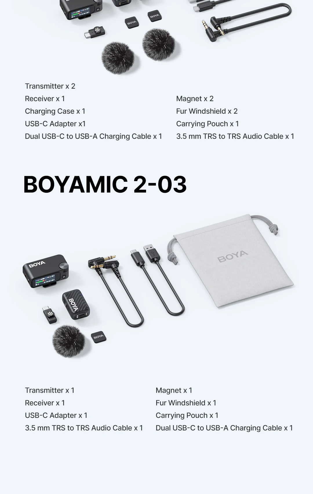 BOYA BOYAMIC 2, professionelles kabelloses Lavalier-Ansteckmikrofon für iPhone, USB-C, Android-Kamera für Live-Streaming, Aufnahme, Vlog – Detail 16