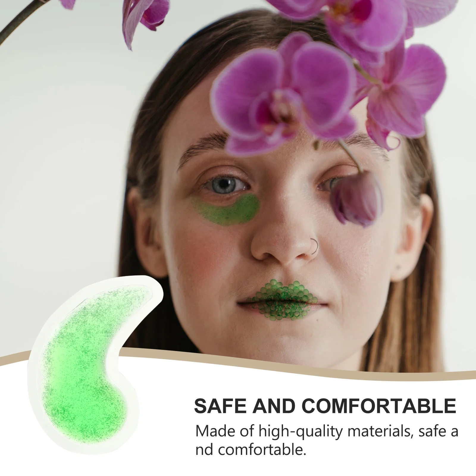 

3Pcs Nursing Gel Ice Packs Lip Shaped Cold Therapy Pads for Face Eye Recovery Facial Care Ice Pack Pads