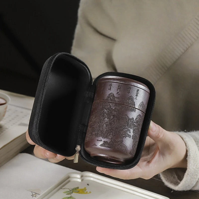 Simple and Portable Purple Clay Travel Tea Set 8 Simple and Portable Purple Clay Travel Tea Set