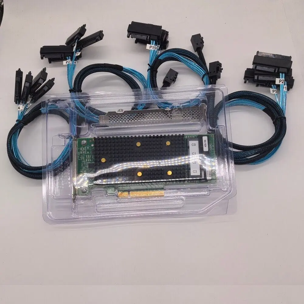 430-16I LSI SAS3416 9400-16I HBA 12Gbps PCIe 16-Port Mode IT +4*8643 ke SAS-
