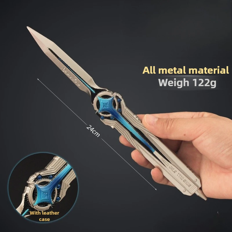 9.45in دلتا فورس لعبة الأجهزة الطرفية بولاريس سكين جيب الحافظة نموذج تأثيري التدريب السيف لعبة معدنية نموذج الحلي الصبي هدية