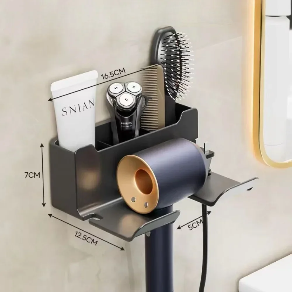 2025 New Hair Dryer Holder Wall Dryer Cradle Straightener Stand Organizer Box Toilet Blower Holder Shelf Bathroom Accessories