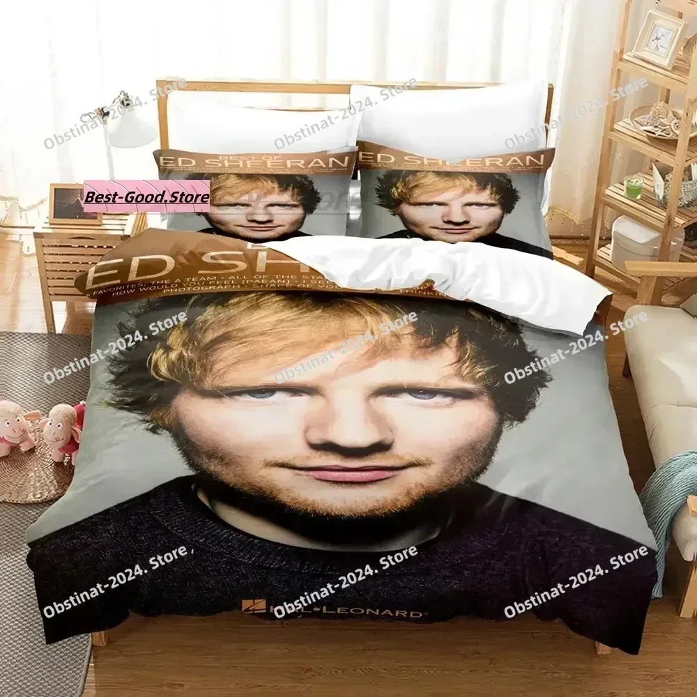 Top Ed Sheeran Bedding Set Single Twin Bedding Set Printed Bed Set With Pillowcase Bed Duvet Cover Single Double Queen King Size