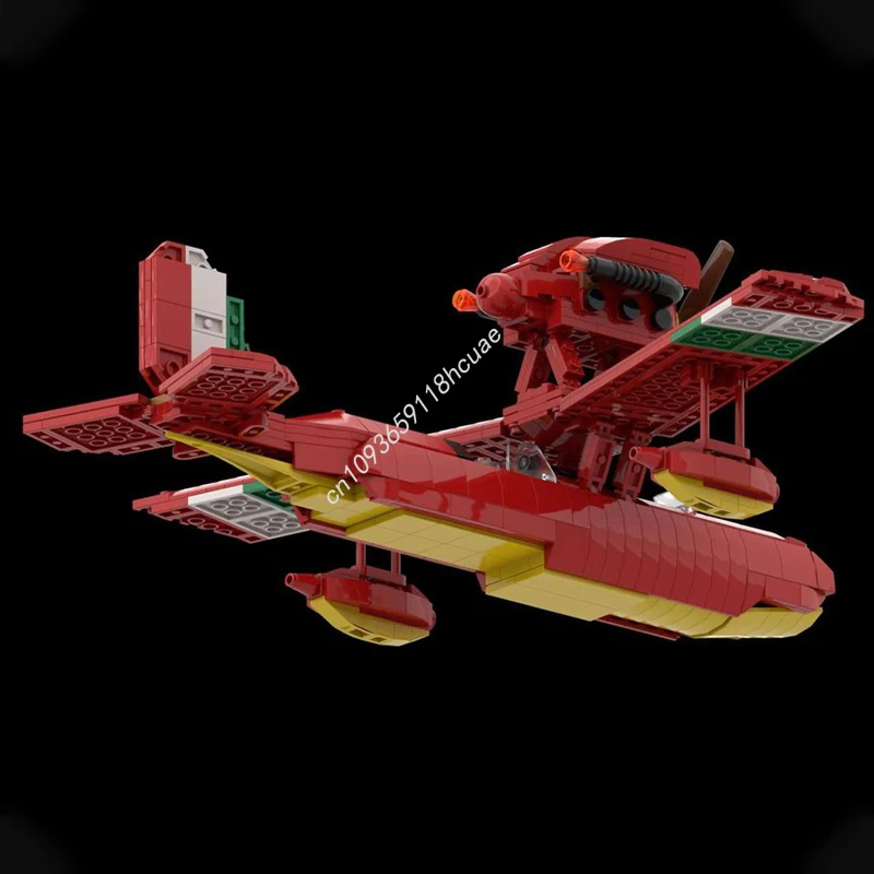 660 قطعة MOC سافويا S21F بوركو روسو ستوديو جيبليز نان نموذج اللبنات لتقوم بها بنفسك الطوب عيد ميلاد وحدات اللعب هدايا عيد الميلاد #1