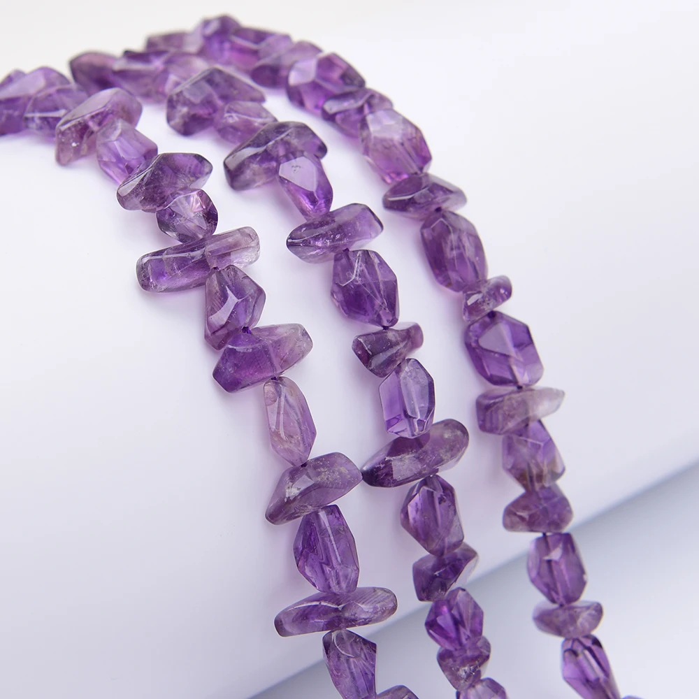 APDGG Natural Deep Purple Amethyst Freefrom Nugget Loose Beads 16'' Strand Jewelry Making DIY