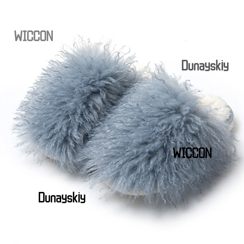 Long haired Baotou cotton slippers cosplay costume accesses kawaii Jirai Kei home indoor plush slippers cosplay Halloween cos