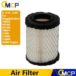 CMCP-Filtre à air et pré-filtre pour Briggs & Stratton, moteur 796032, 591583, 591383, 798911, 21580, 215802, 215805, 5429K, 9.0-12,5HP