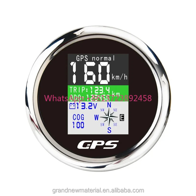 

Boat GPS Speedometer GPS Antenna for Motor Yacht TFT Screen Waterproof Odometer Adjustable Trip ODO COG Speed Meters