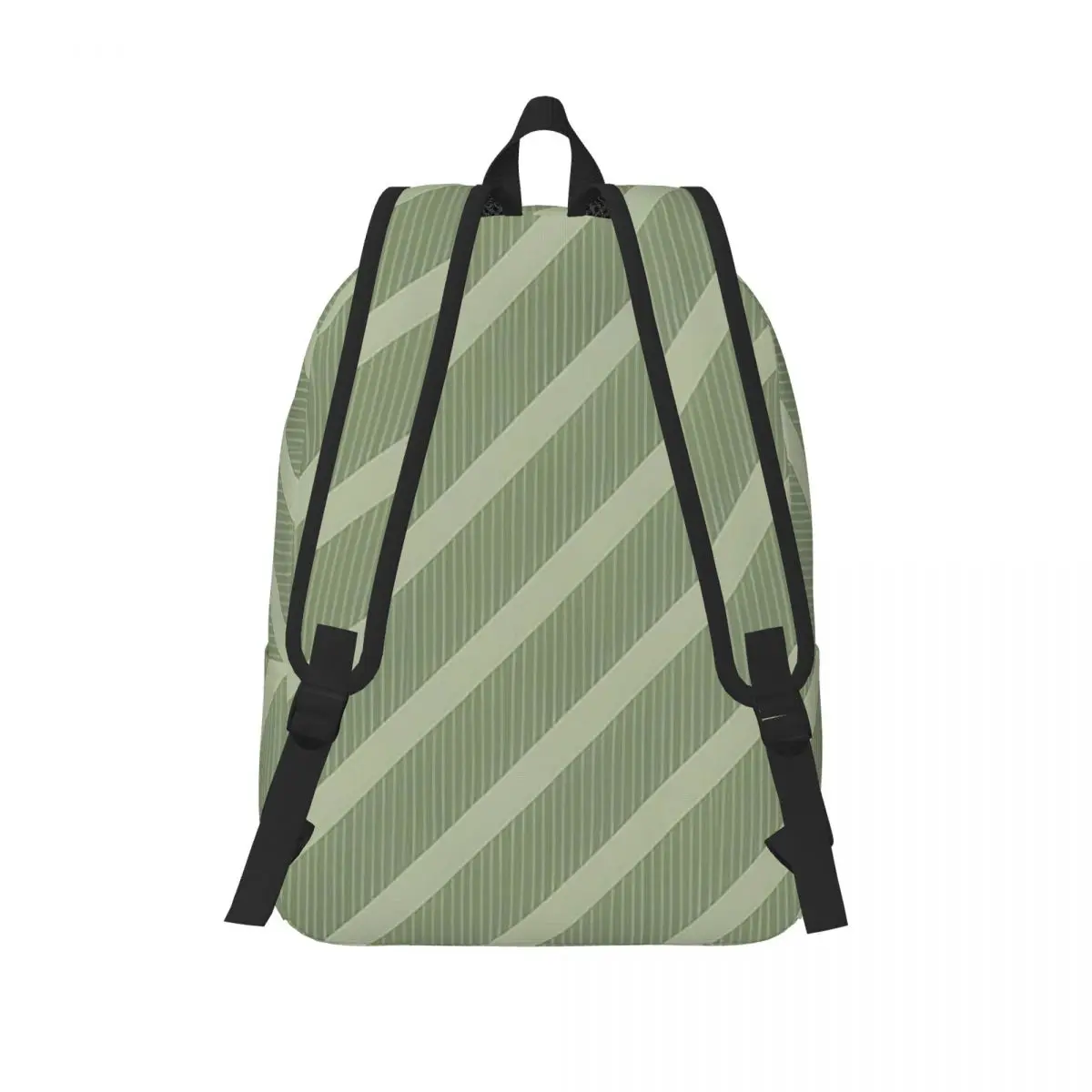 Green Diagonal Student Backpack School Bag Hiking Travel Daypack for Boys Girls Fashion Bookbag Shoulder Bags
