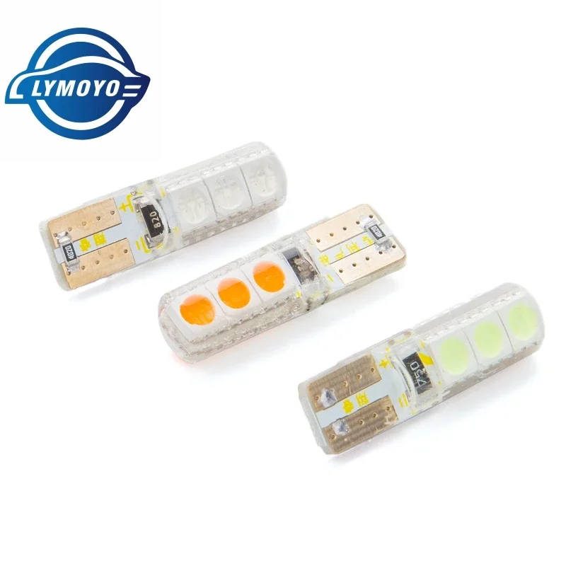 10 قطعة سيليكون LED لمبة t10 w5w 194 168 162 الجانب ماركر ضوء لوحة ترخيص ضوء أضواء داخلية القراءة ضوء led مصباح إضاءة صندوق السيارة