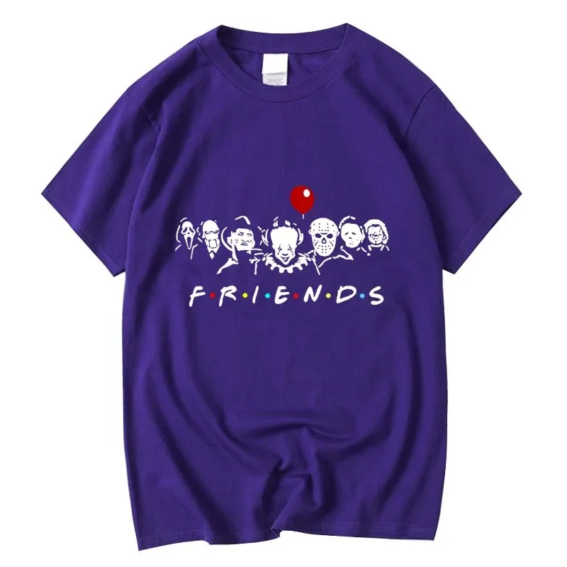 XIN YI Men\'s High Quality T-shirt 100% Cotton T-shirt Funny Friends Print T Shirt Loose Summer Cool O-neck Men T-shirt Tops Tee