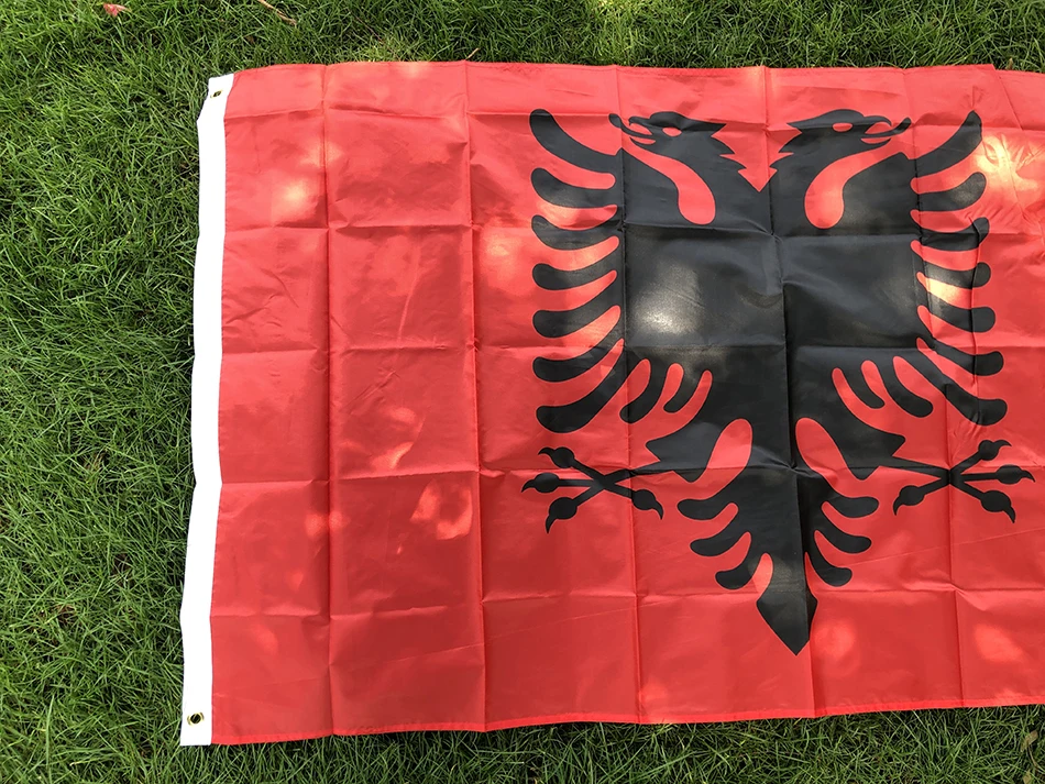 Albania Flag 3x5 ft Flag of Albania 90x 150cm High Quality Double printed hanging Polyester Albania National Flag for decoration